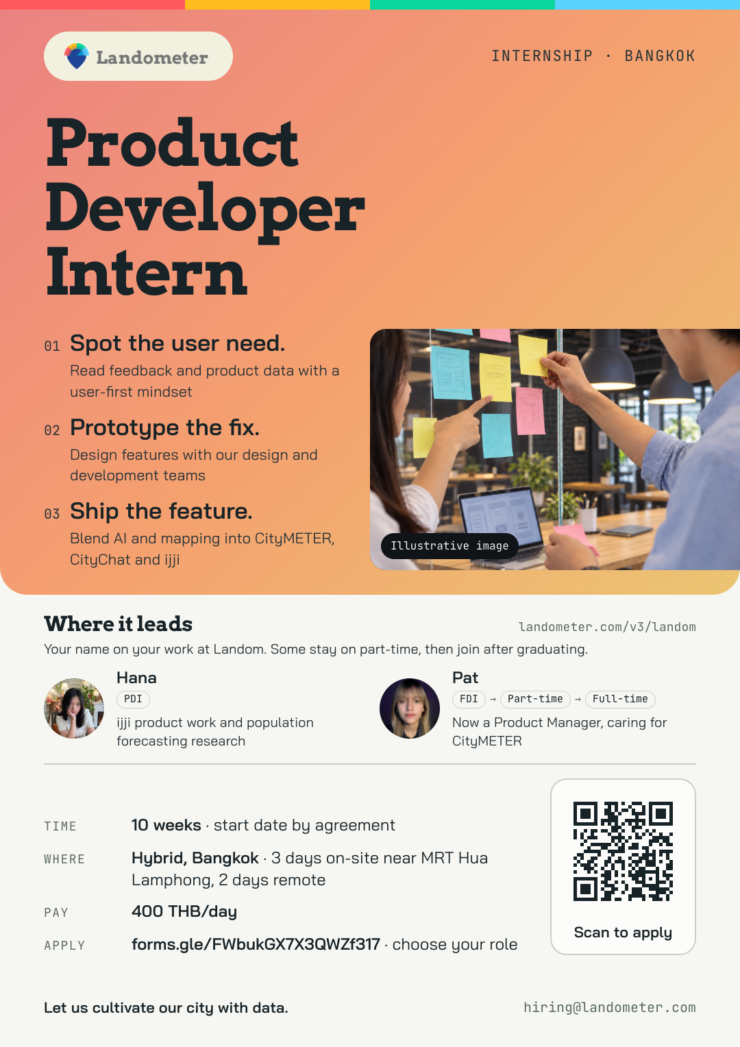 โปสเตอร์รับสมัคร Product Developer Intern